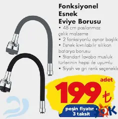 FONKSİYONEL ESNEK EVİYE BORUSU 48 CM indirimli fiyat FONKSİYONEL ESNEK EVİYE BORUSU 48 CM fiyat ve kampanya bilgisi